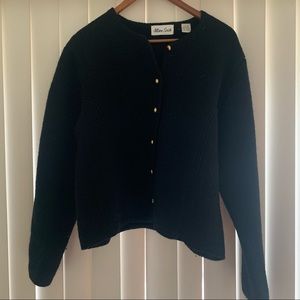 Vintage black button down sweater